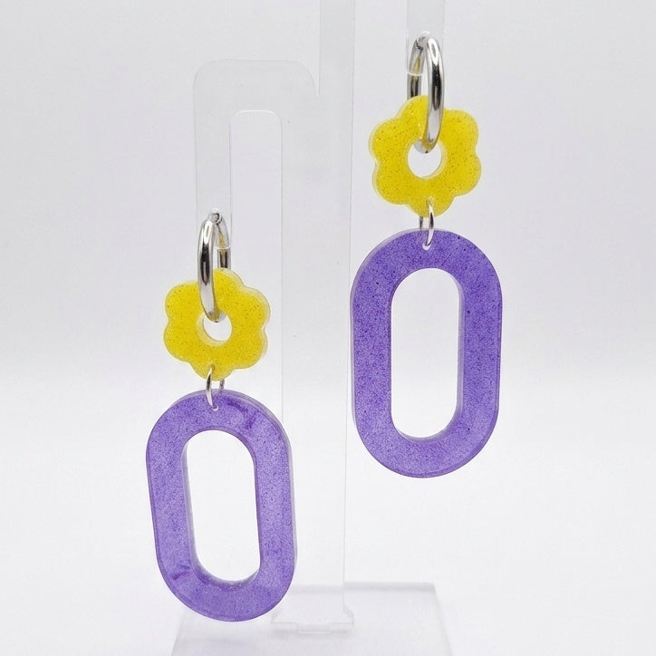 70s inspired resin earrings