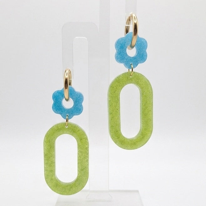 70s inspired resin earrings