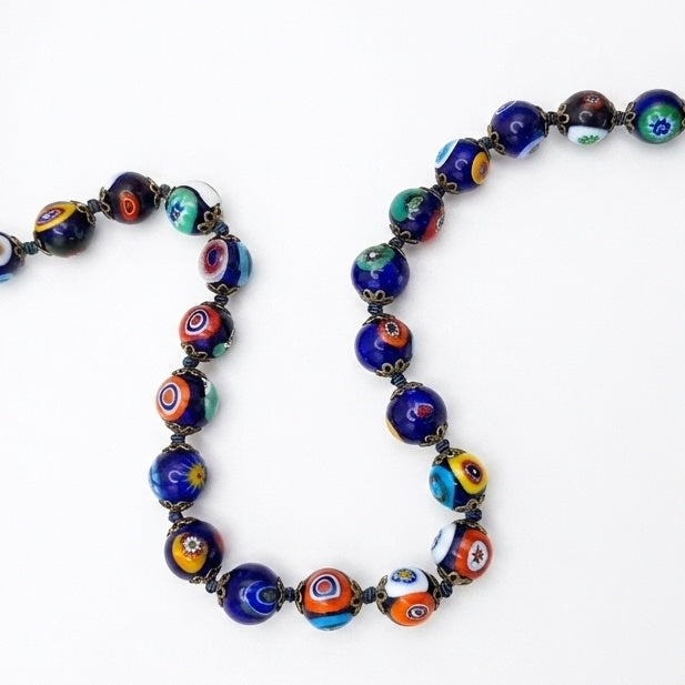 Vintage Murano Glass Millefiori Necklace
