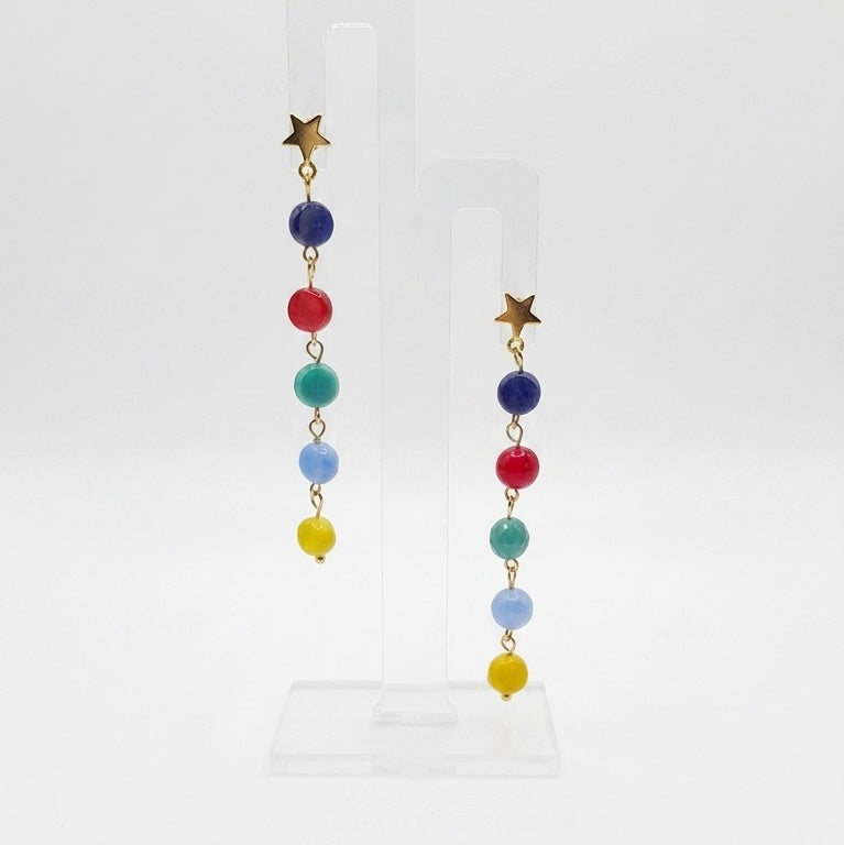 Cosmic Confetti Earrings | Colourful Glass Drop