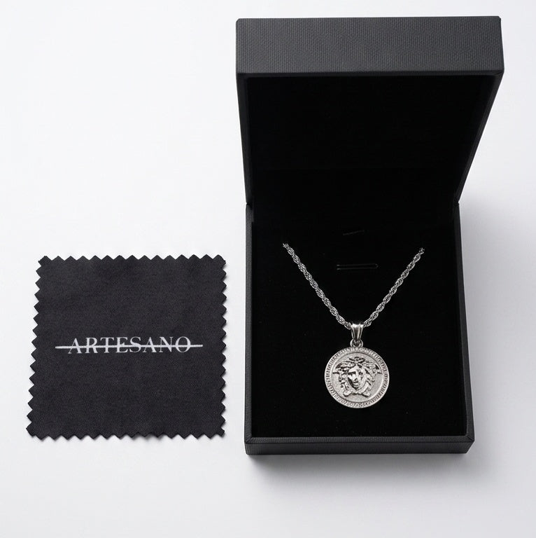 Stainless Steel Artesano Madrid Medusa Pendant