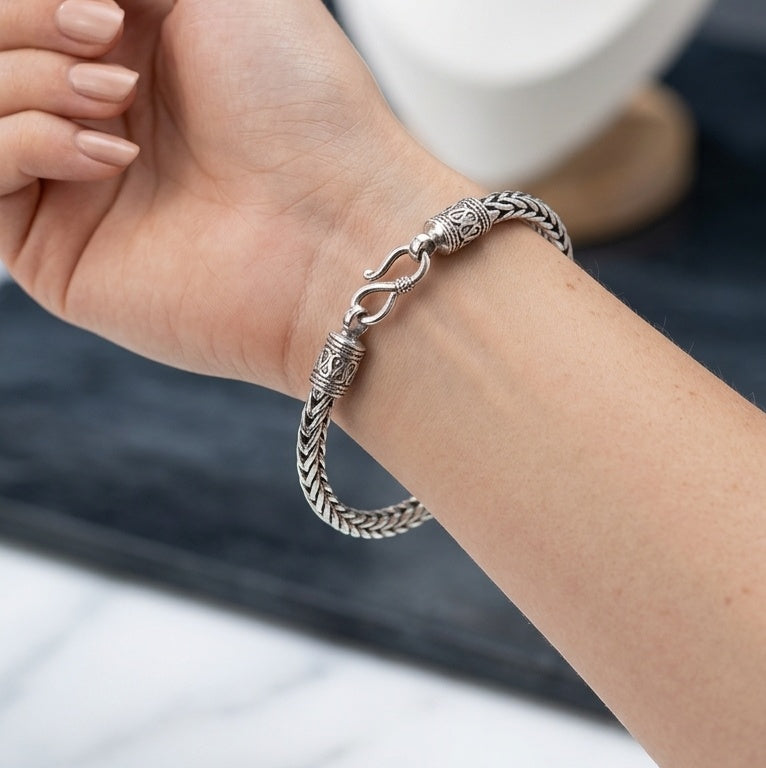 Balinese Woven Sterling Silver Bracelet