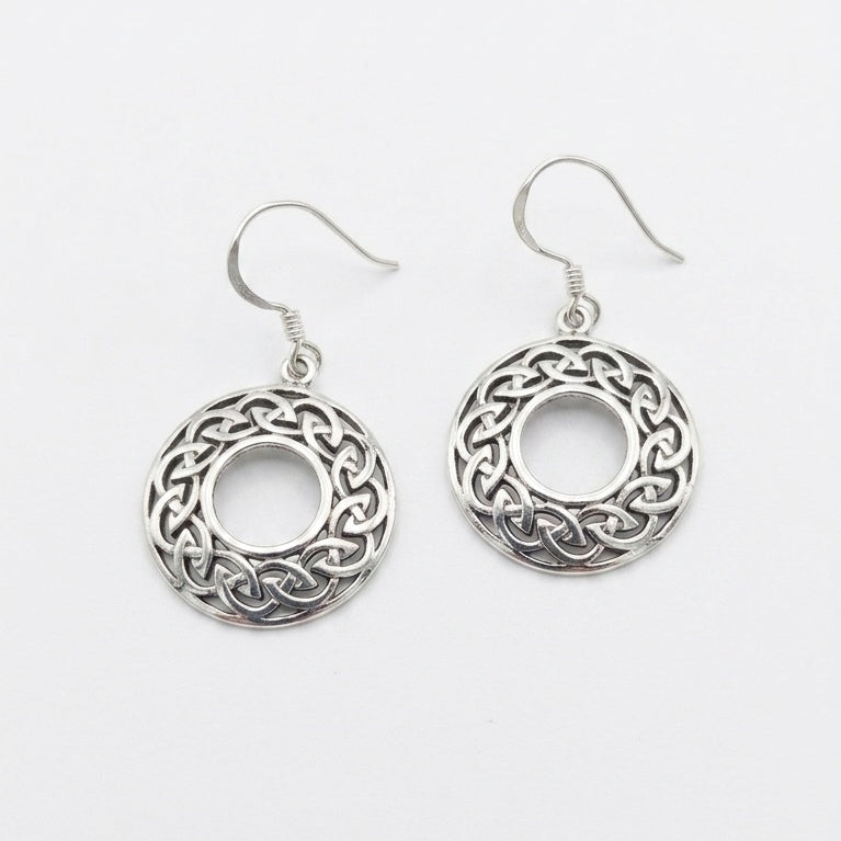 Celtic Knot Earrings - Open Circle Infinity