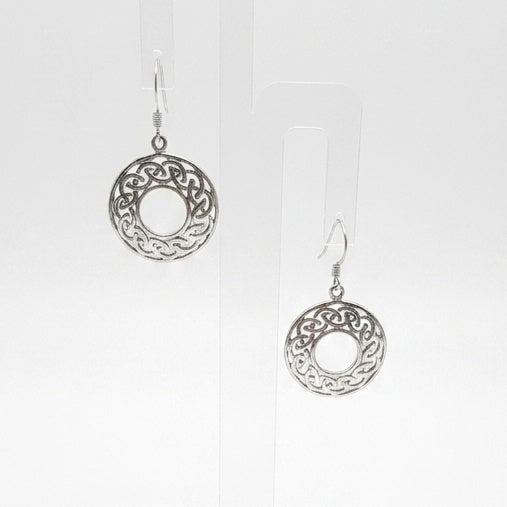Celtic Knot Earrings - Open Circle Infinity