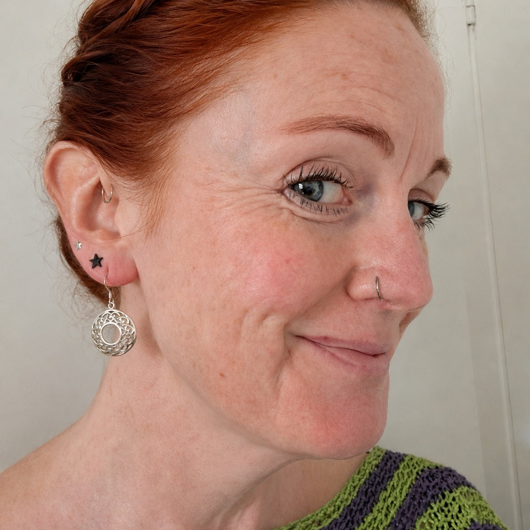 Celtic Knot Earrings - Open Circle Infinity