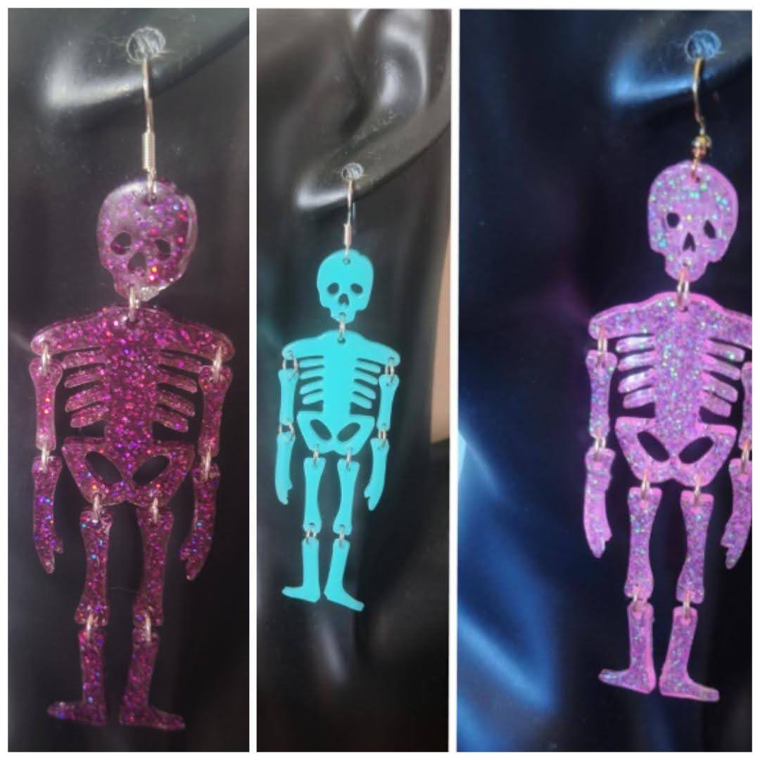 Articulated Skeleton Earrings