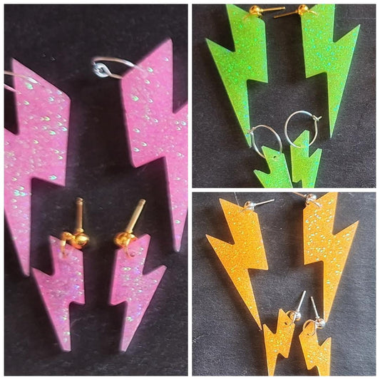 Fluorescent Bowie Lightning Bolts