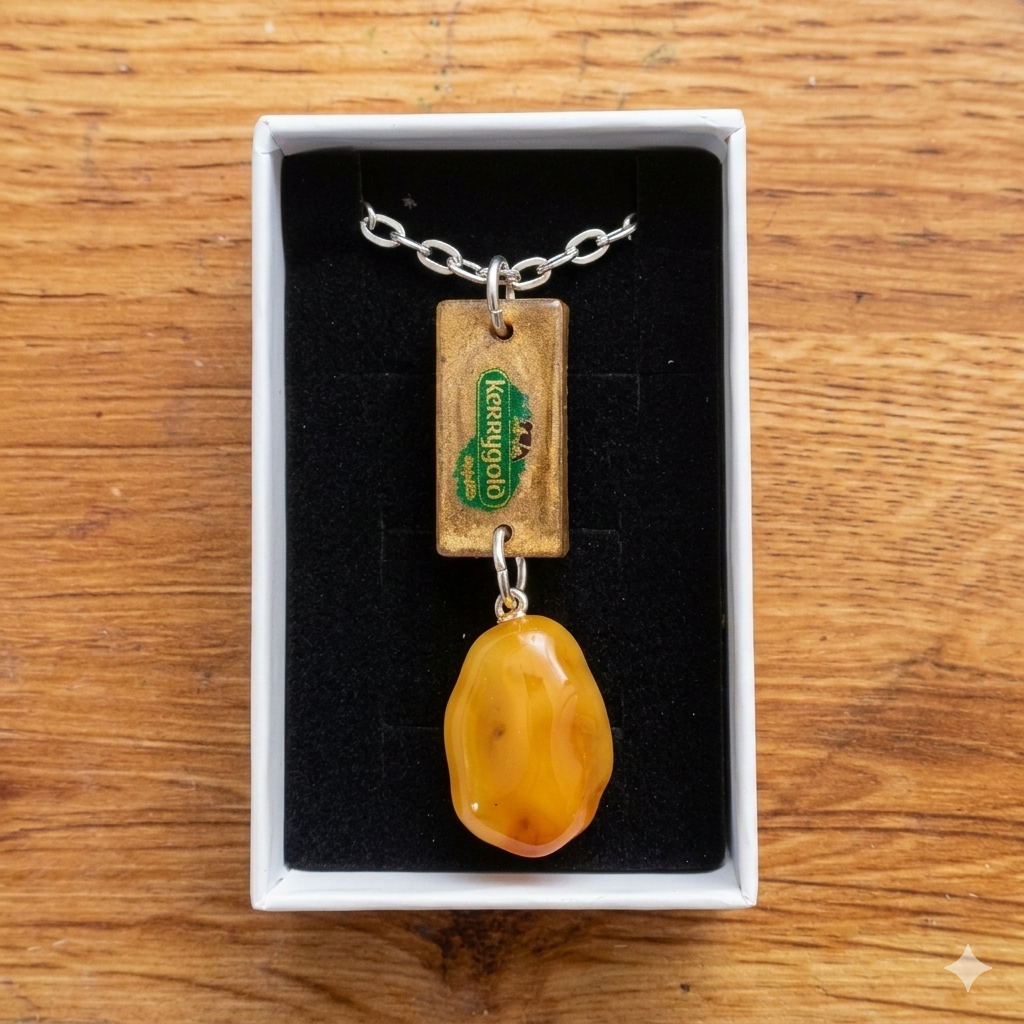 Kerrygold and Potato Pendant Necklace on stainless steel chain