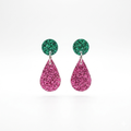 Vanessa Pink and Green Earrings