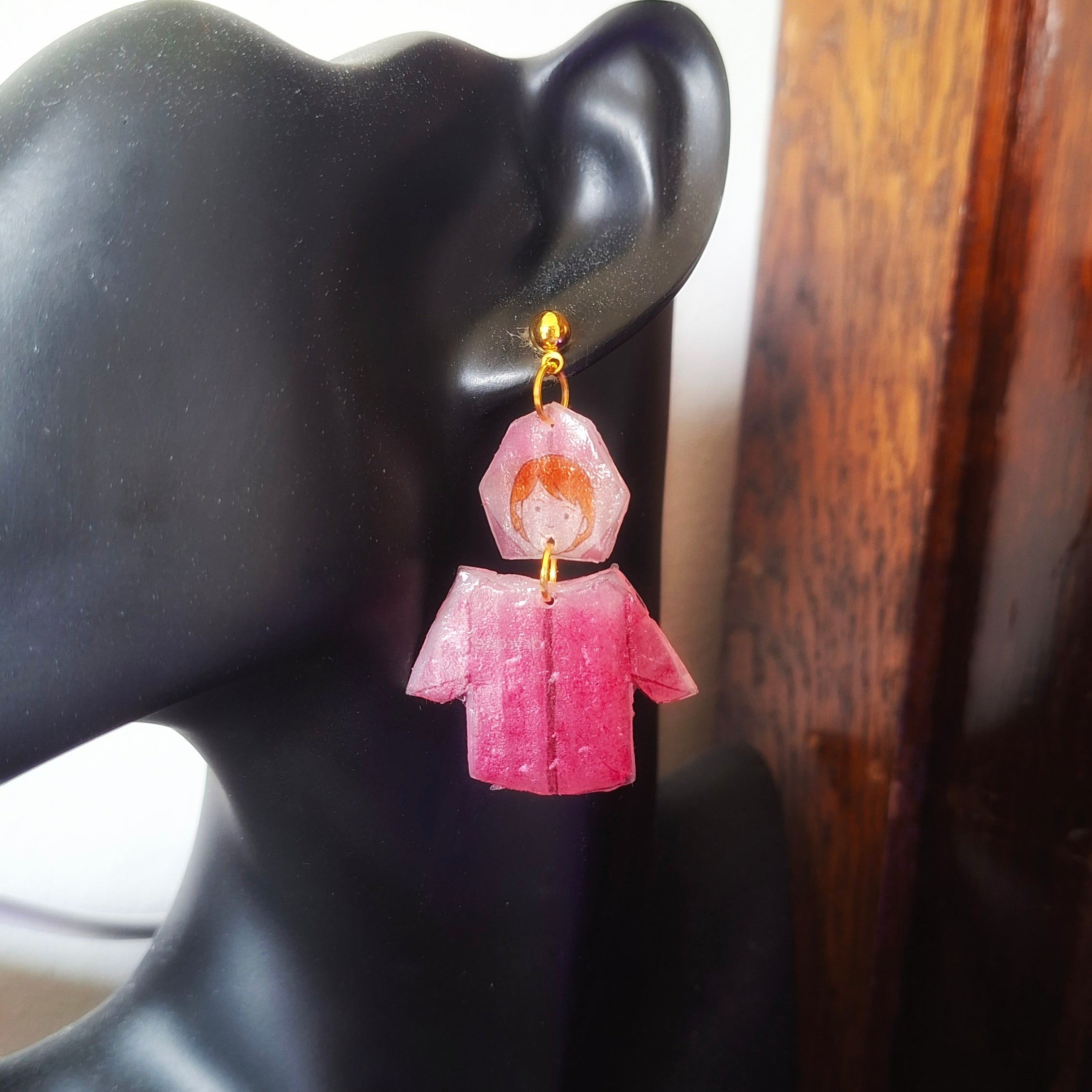 Pink Dryrobe earring