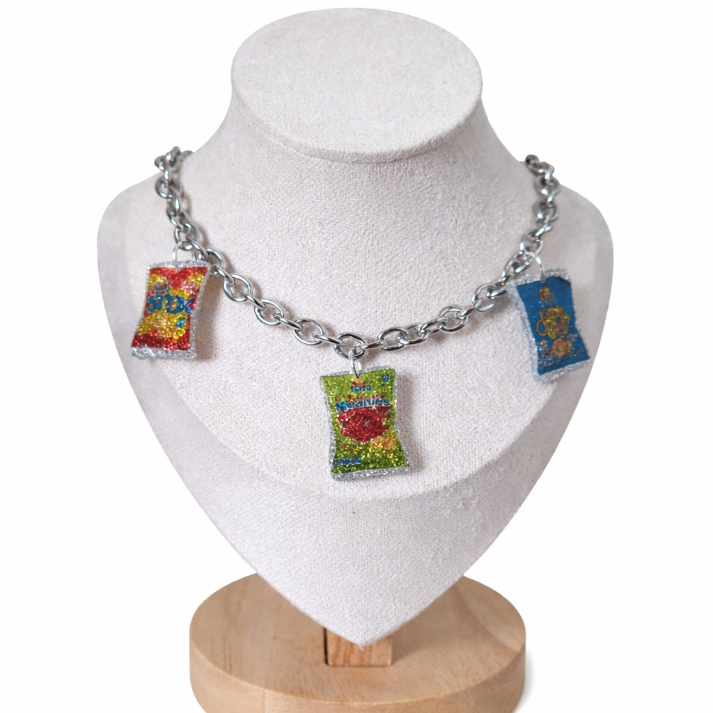 Snax, Meanies, Jonnie Onion Rings Charm Necklace