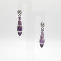 Sterling silver amethyst crystal earrings
