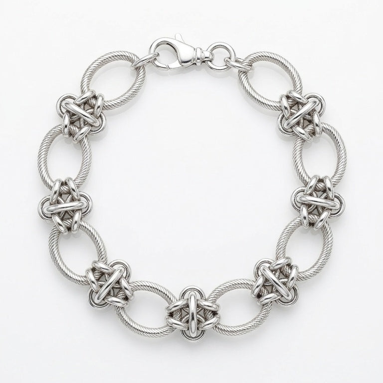 Sterling silver knot bracelet