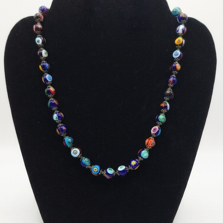 Vintage Murano Glass Millefiori Necklace