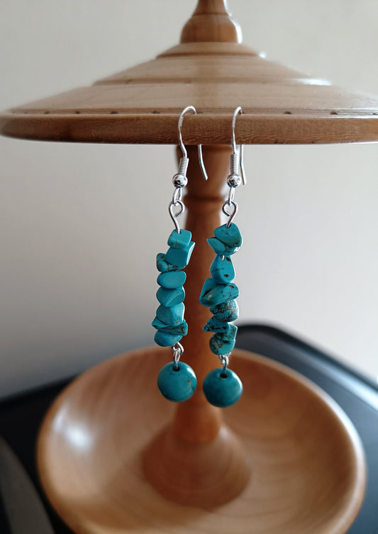 Long Turquoise Earrings