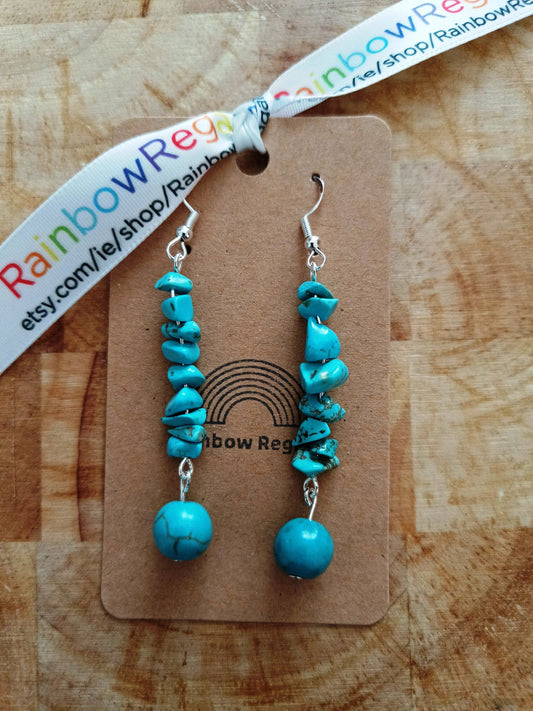 Long Turquoise Earrings