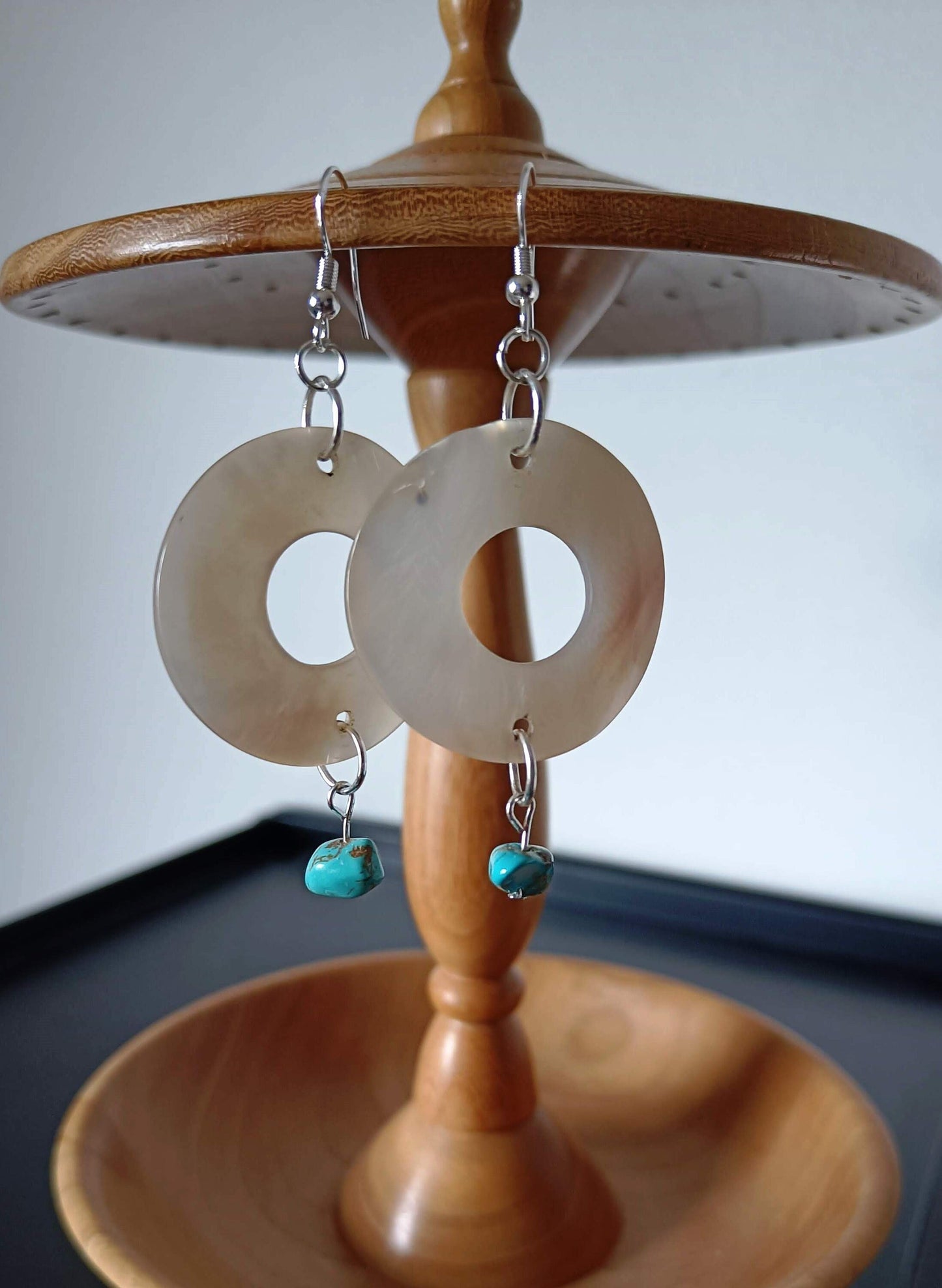 Large Shell Hoop Earrings