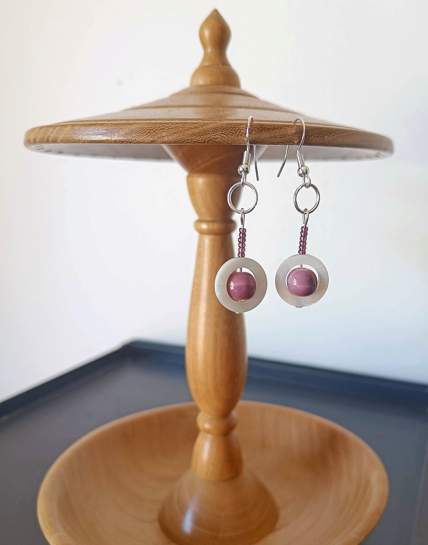 Purple Planet Earrings