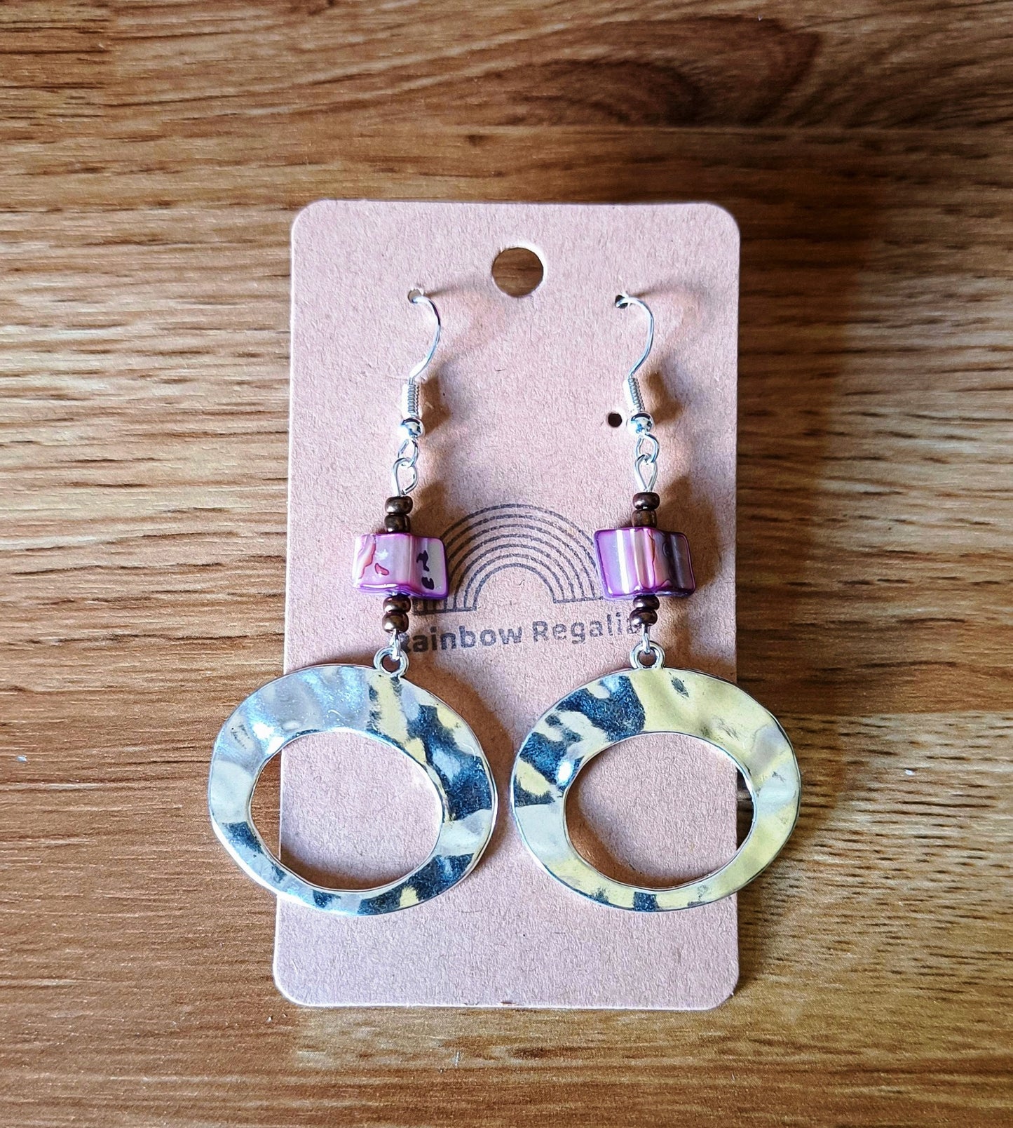 Purple Hoop Earrings