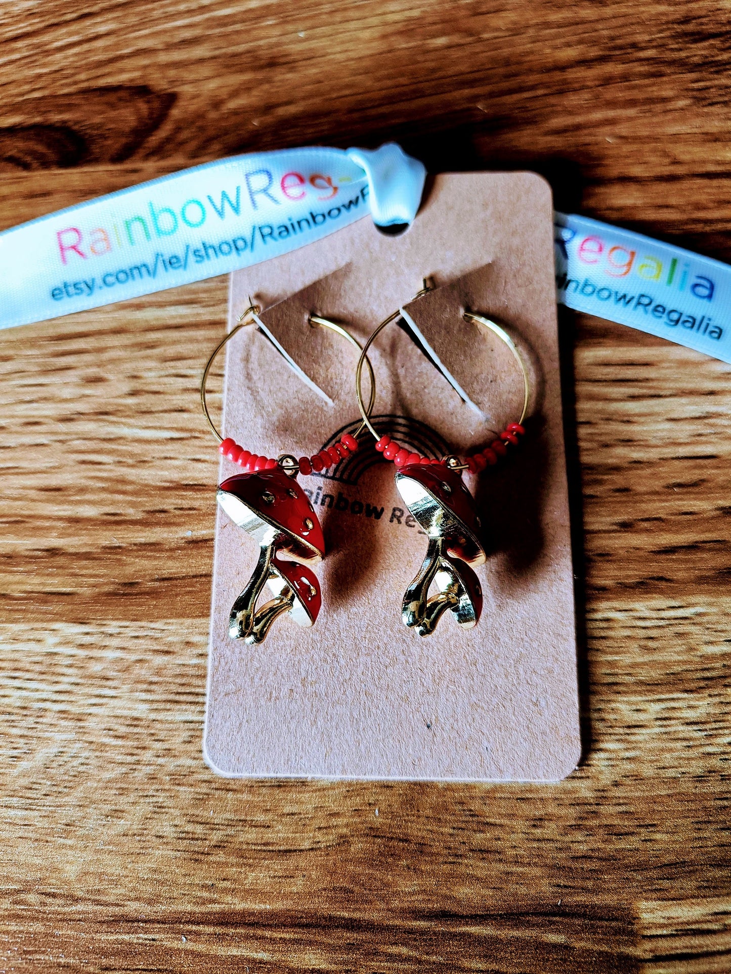 Toadstool Hoop Earrings