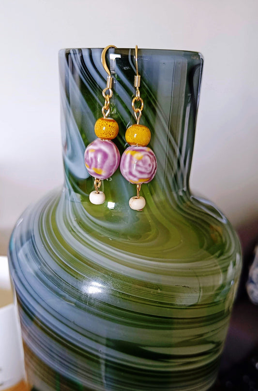 Ceramic Bead Earrings