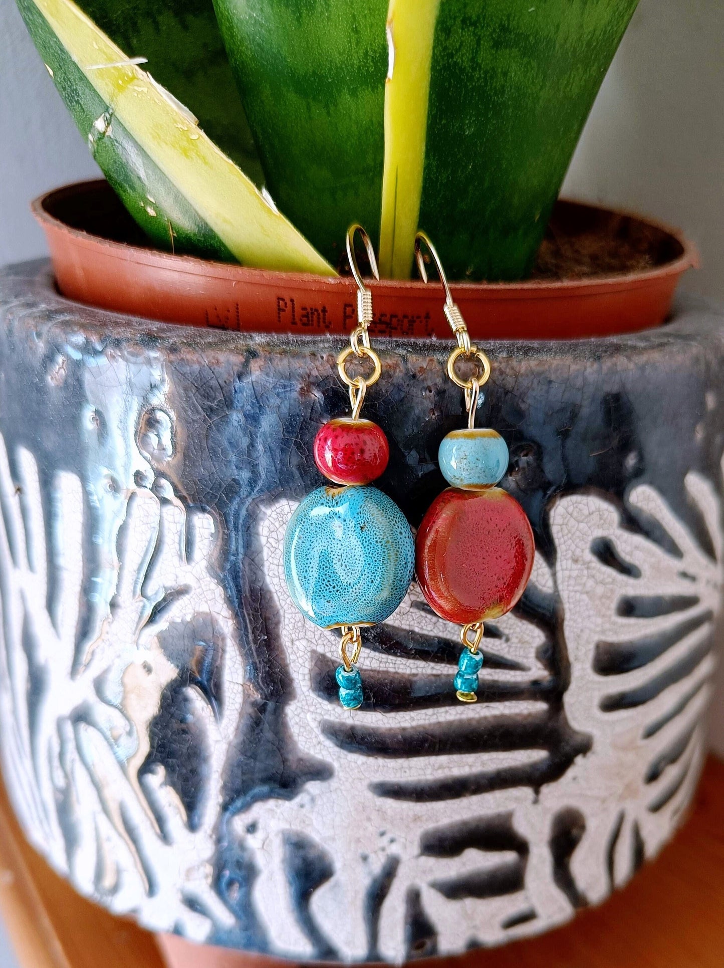 Mismatched Ceramic Earrings