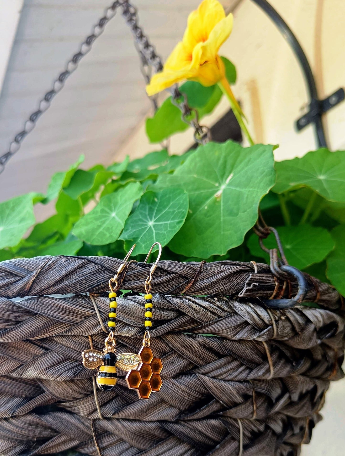 Mismatched Honey Bee Earrings