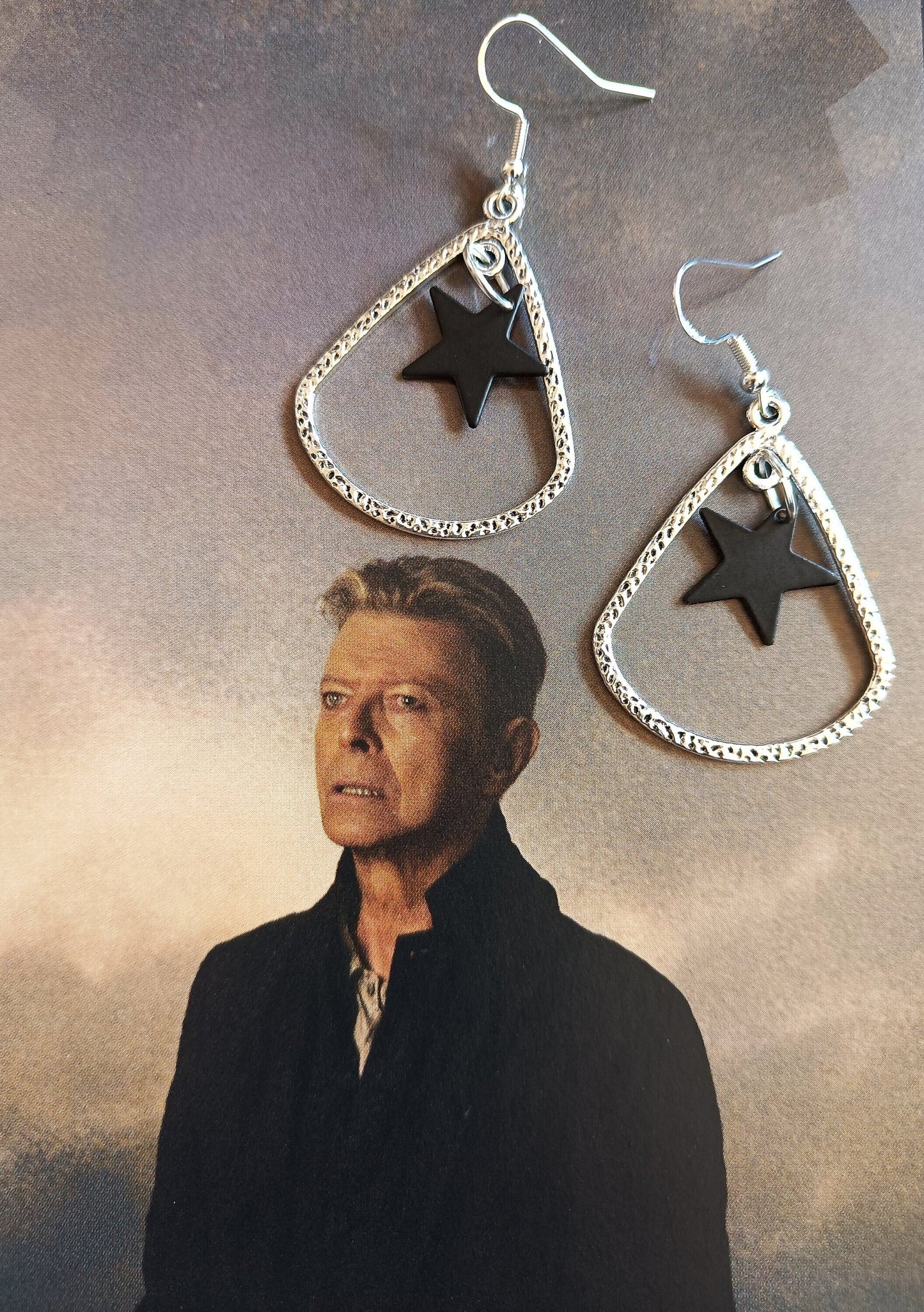 Bowie Blackstar Teardrop Earrings