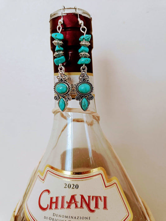 Turquoise Pendant Earrings