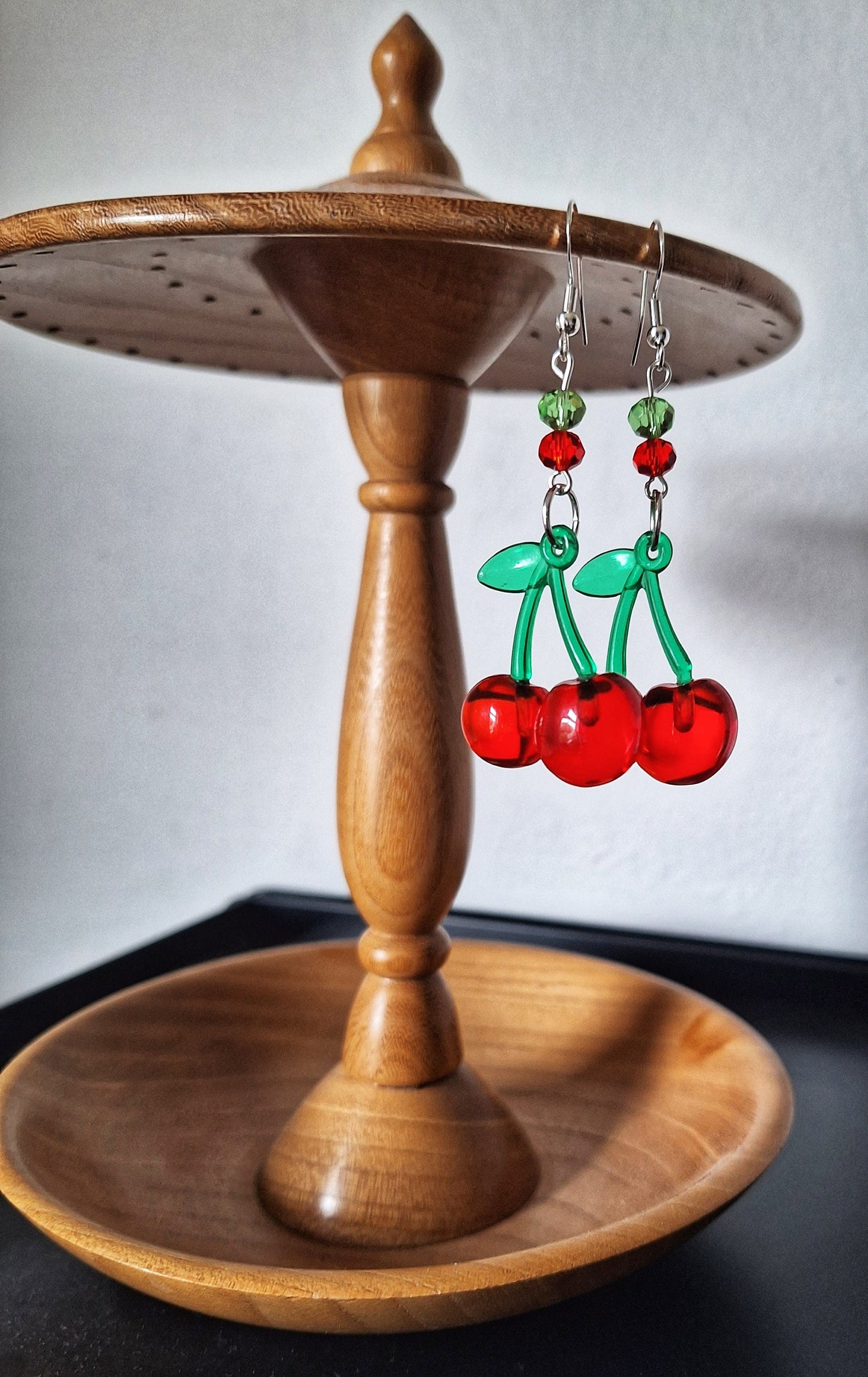 Silver Cherry Earrings