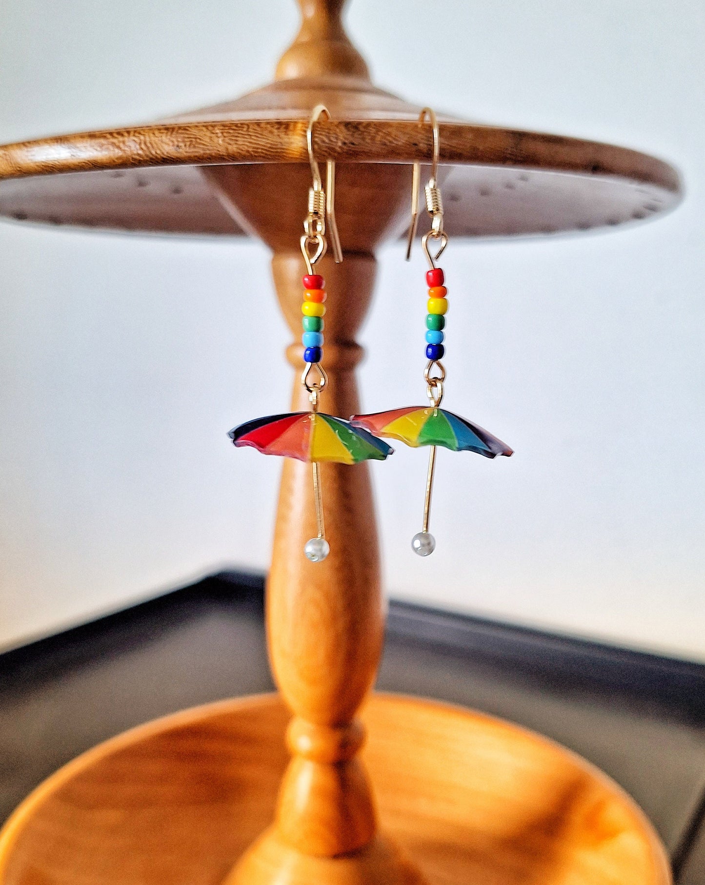 Rainbow Umbrella Earrings