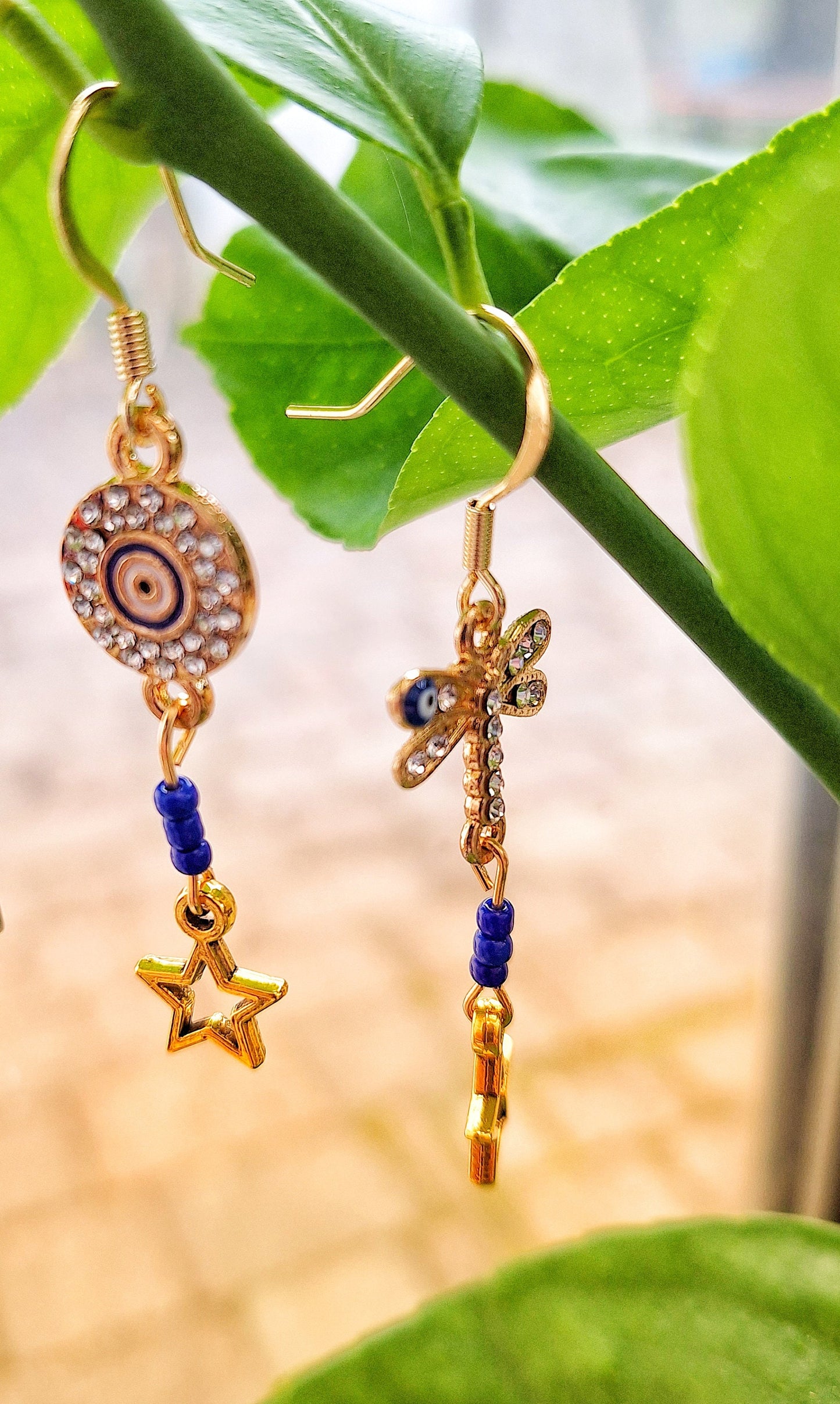 Mismatched Evil Eye Earrings