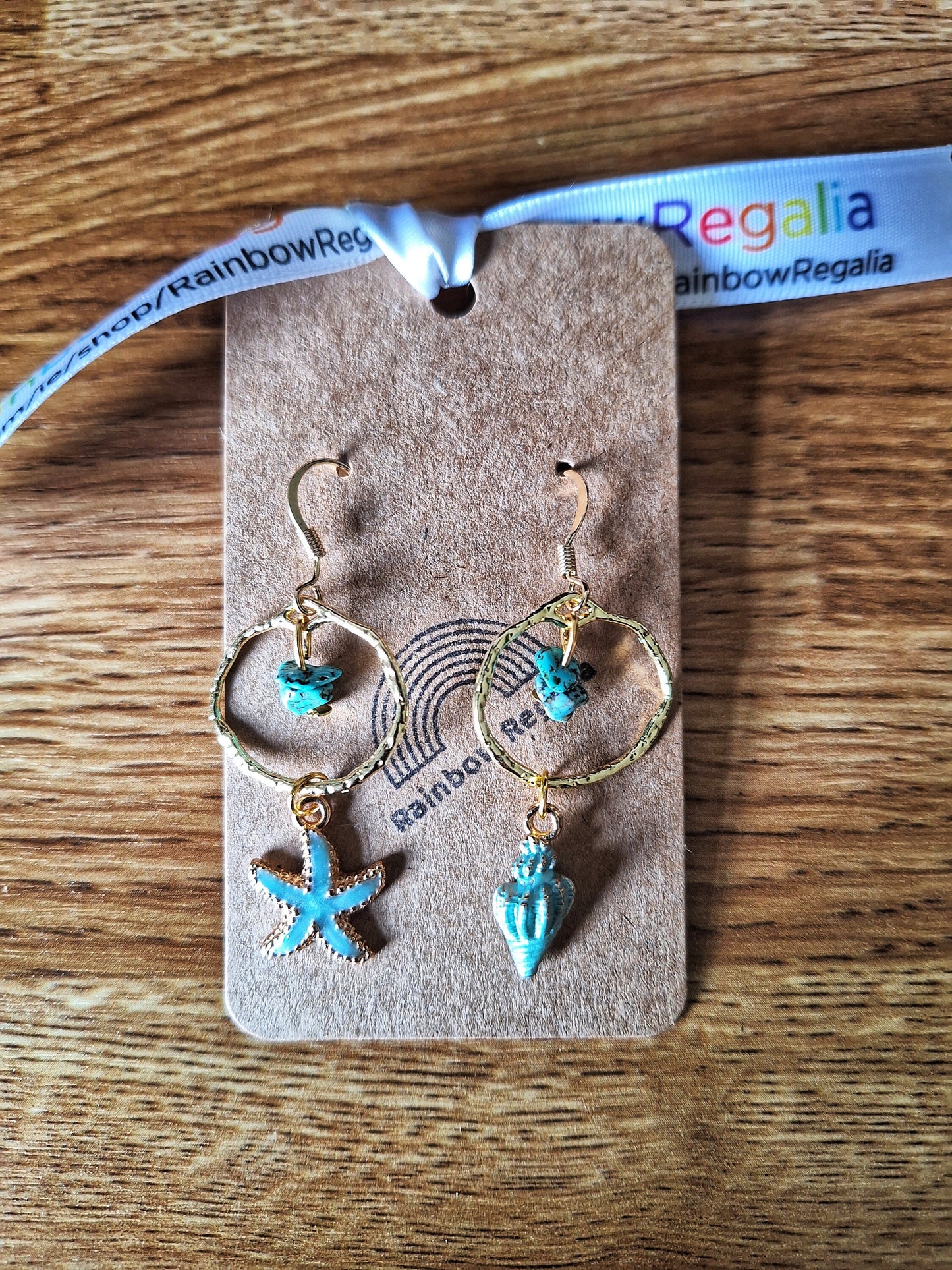 Mismatched Shell and Starfish Earrings