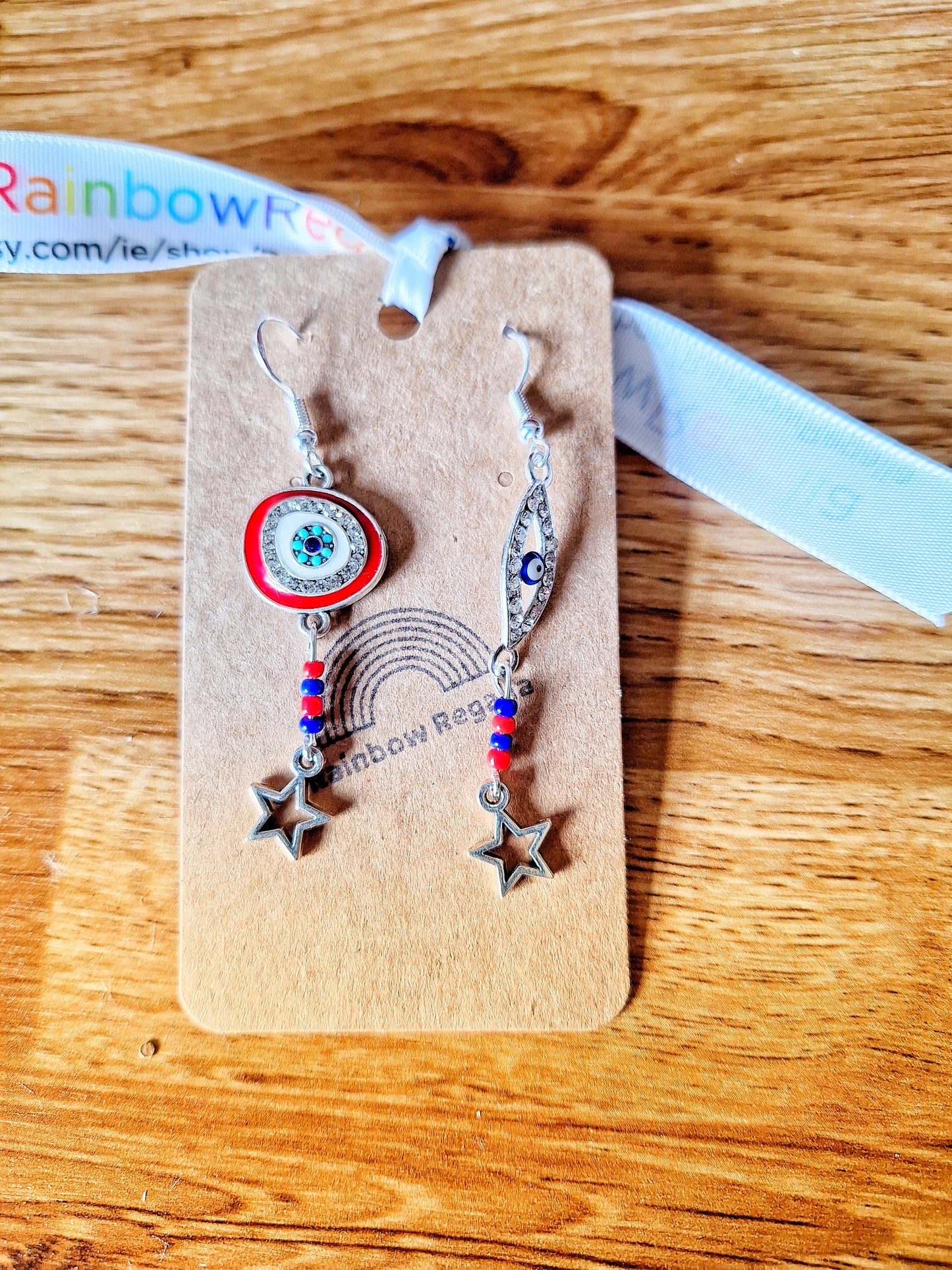 Mismatched Evil Eye Earrings