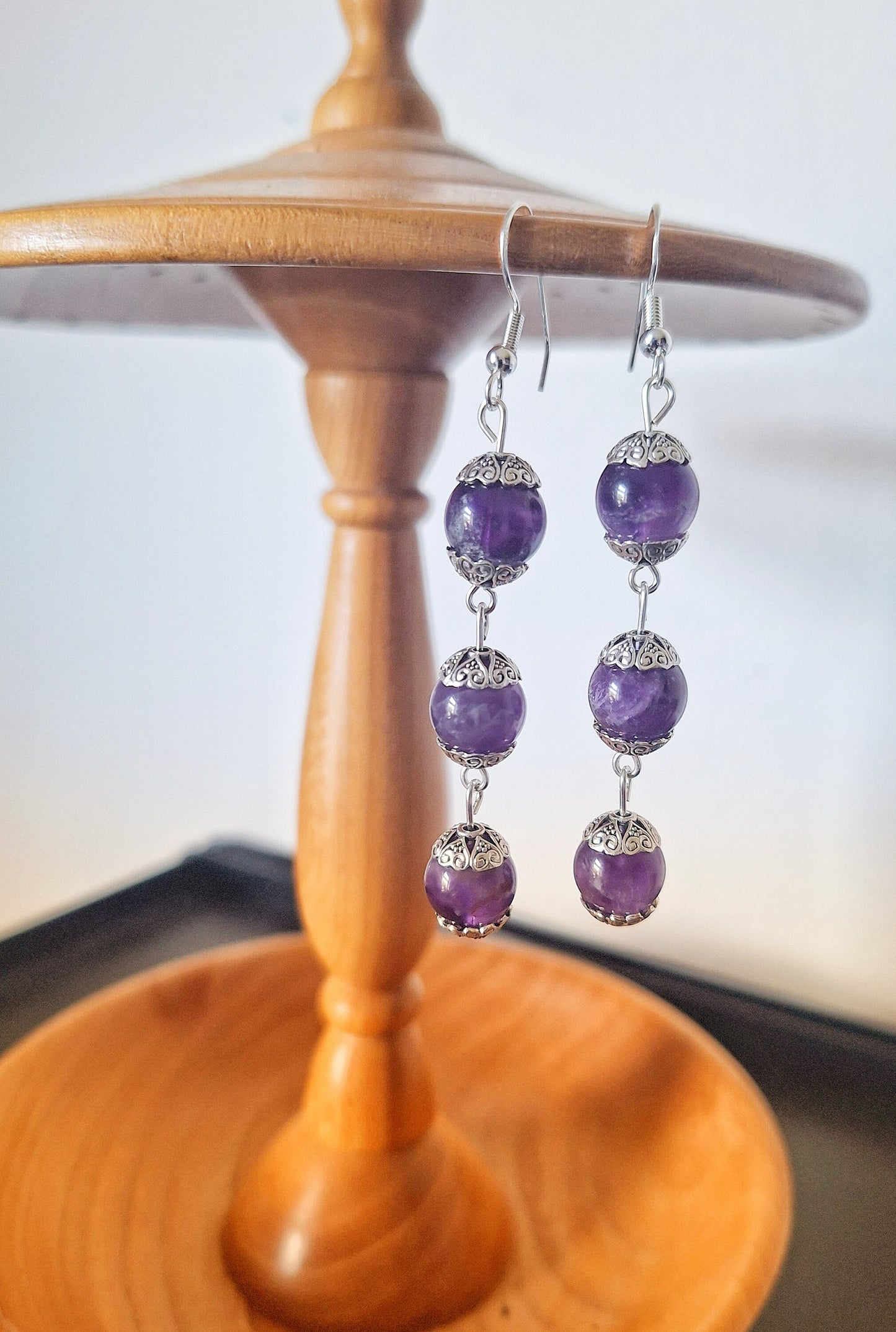 Amethyst Bead Earrings