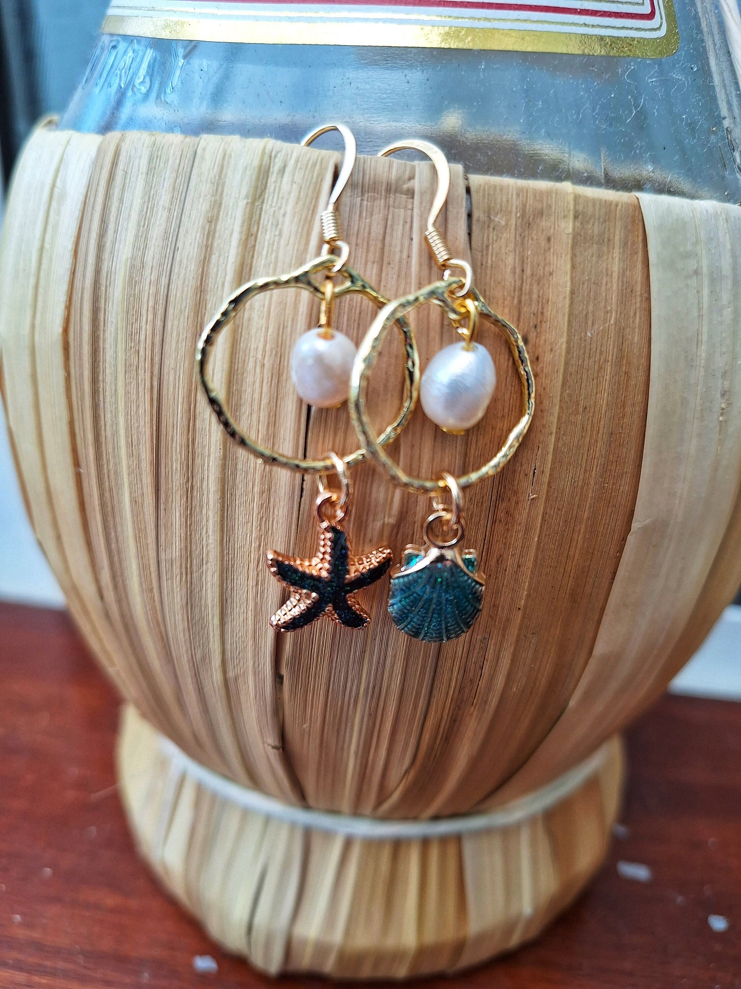 Mismatched Shell and Starfish Earrings