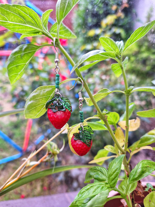 Sally Strawberry Earrings