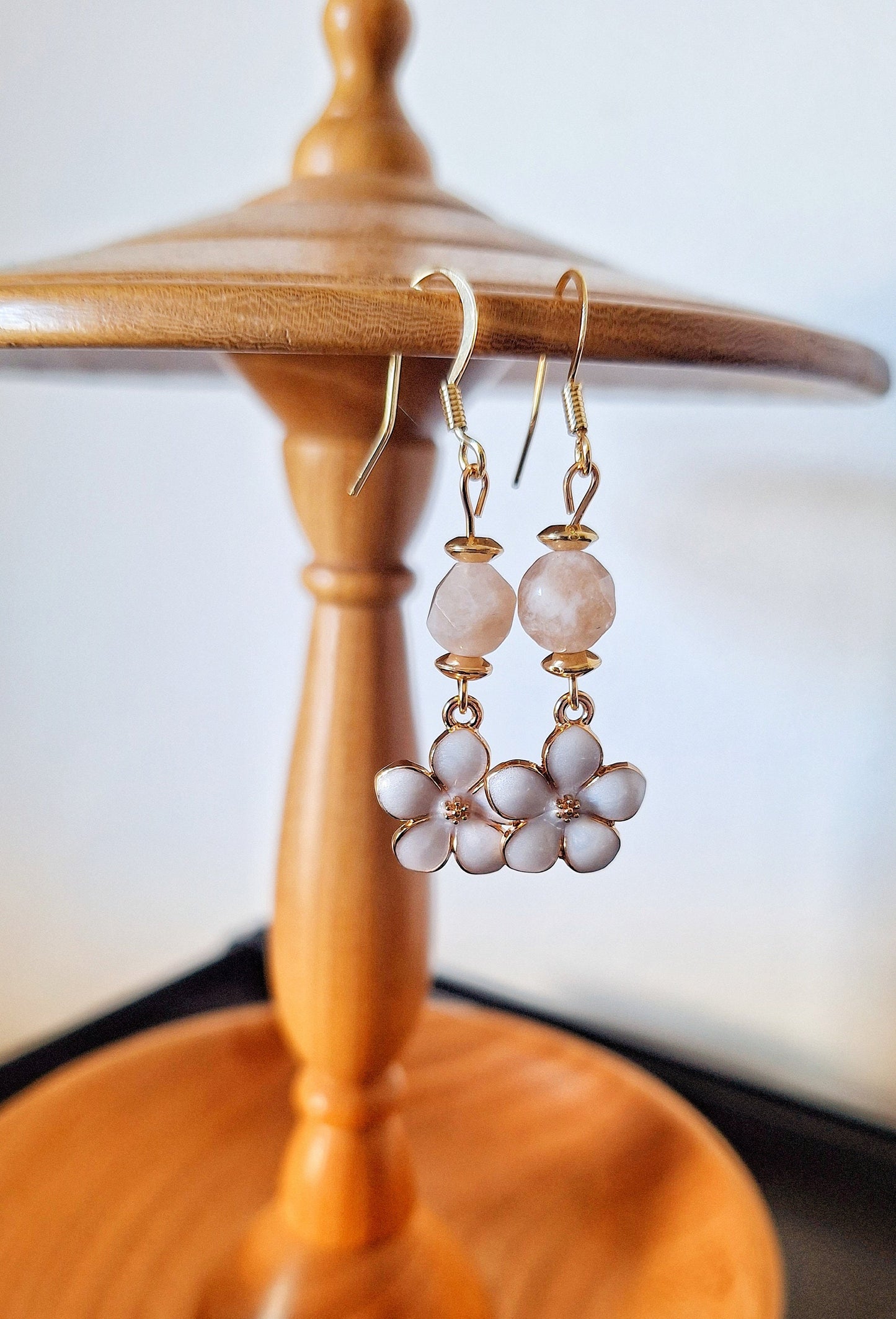 Tourmaline Cherry Blossom Earrings