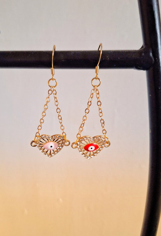 Evil Eye Chandelier Earrings