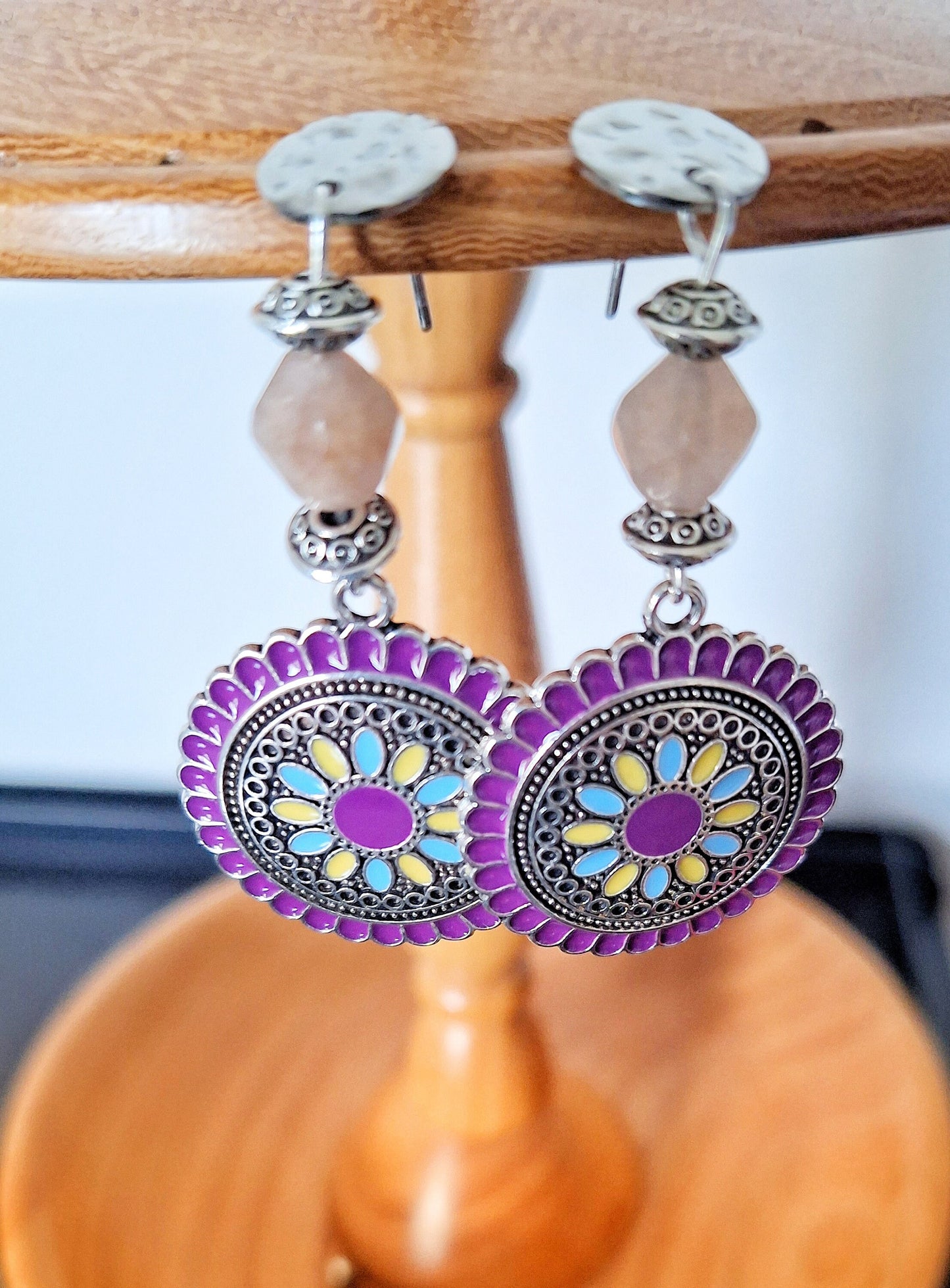 Tourmaline Purple Drop Earrings