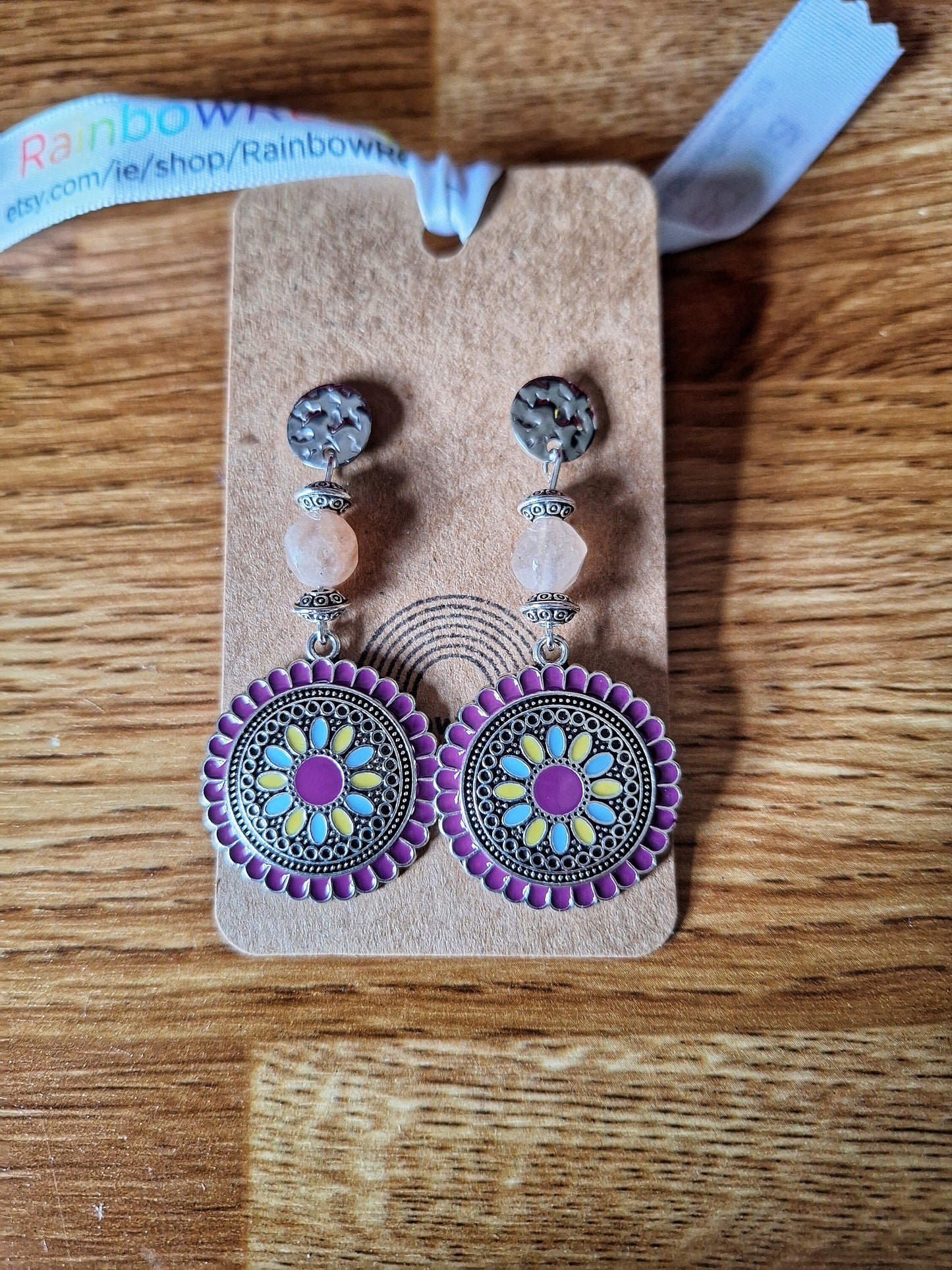 Tourmaline Purple Drop Earrings