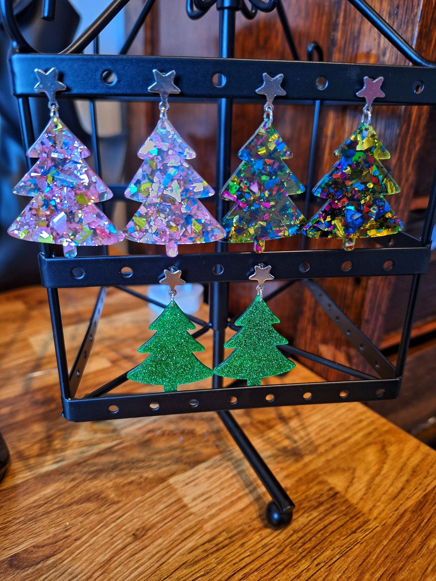 Lucia Christmas Tree Earrings