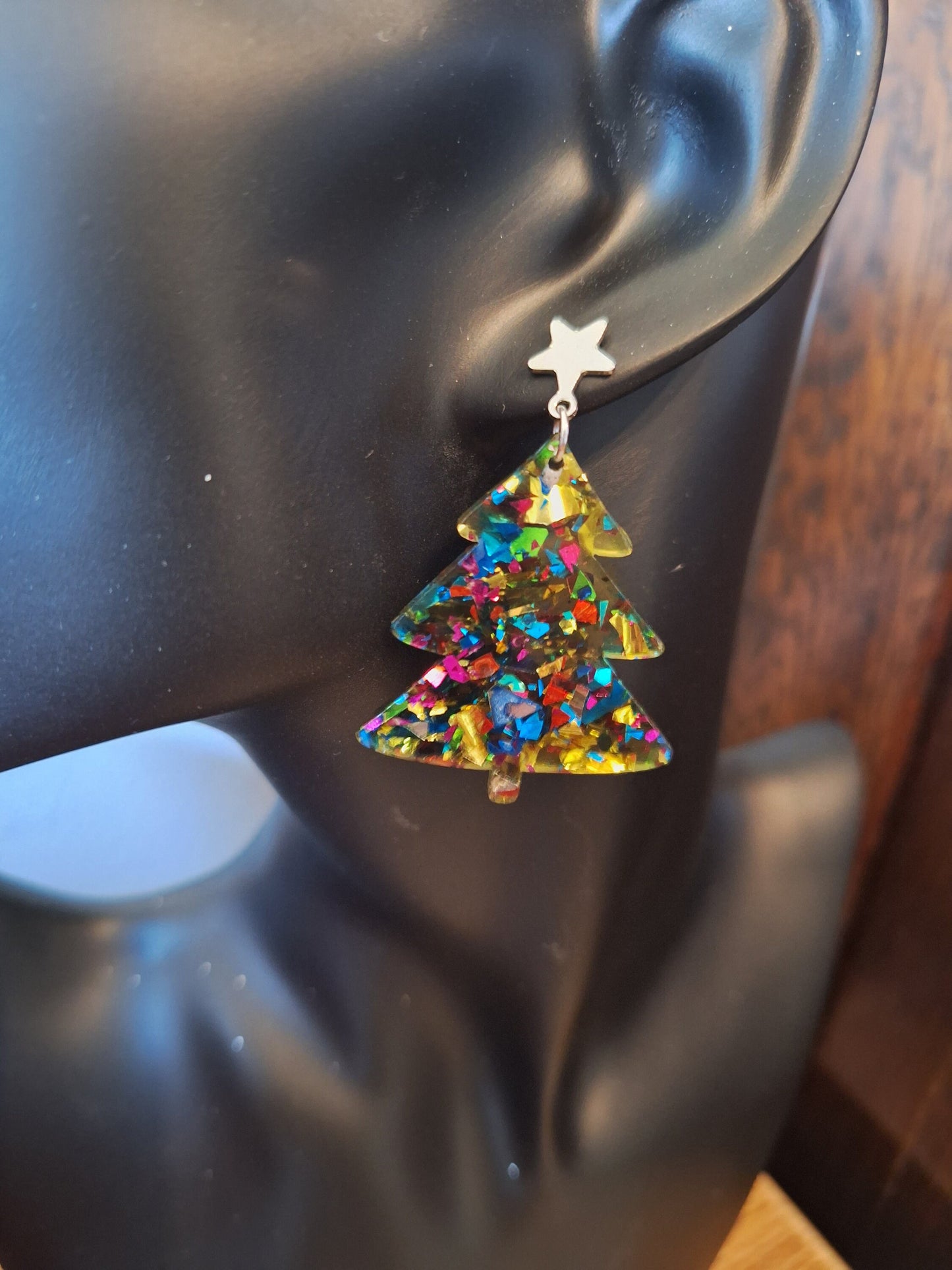 Lucia Christmas Tree Earrings