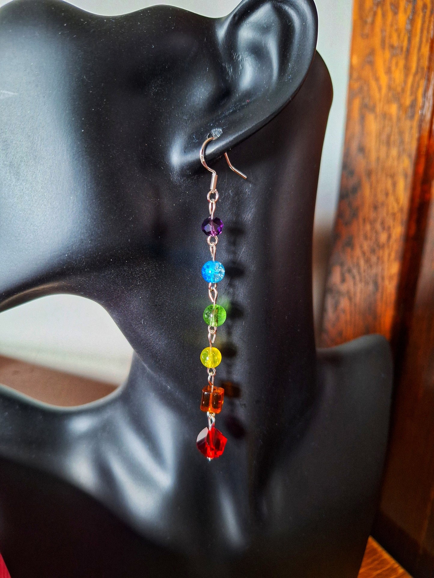 Alwan Long Rainbow Earrings