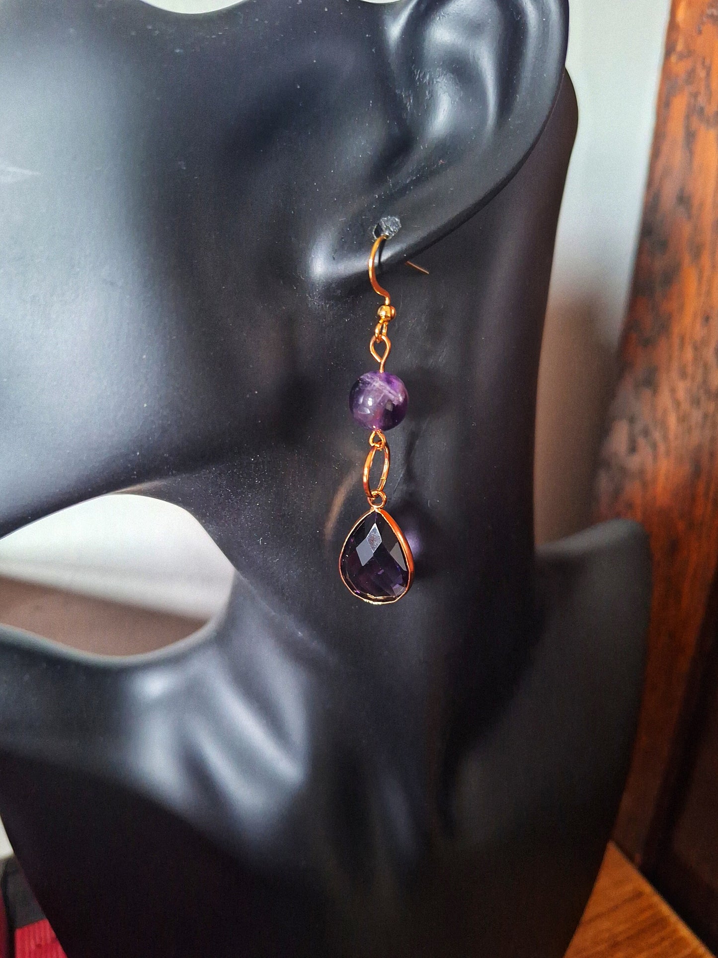 Lia Amethyst Drop Earrings