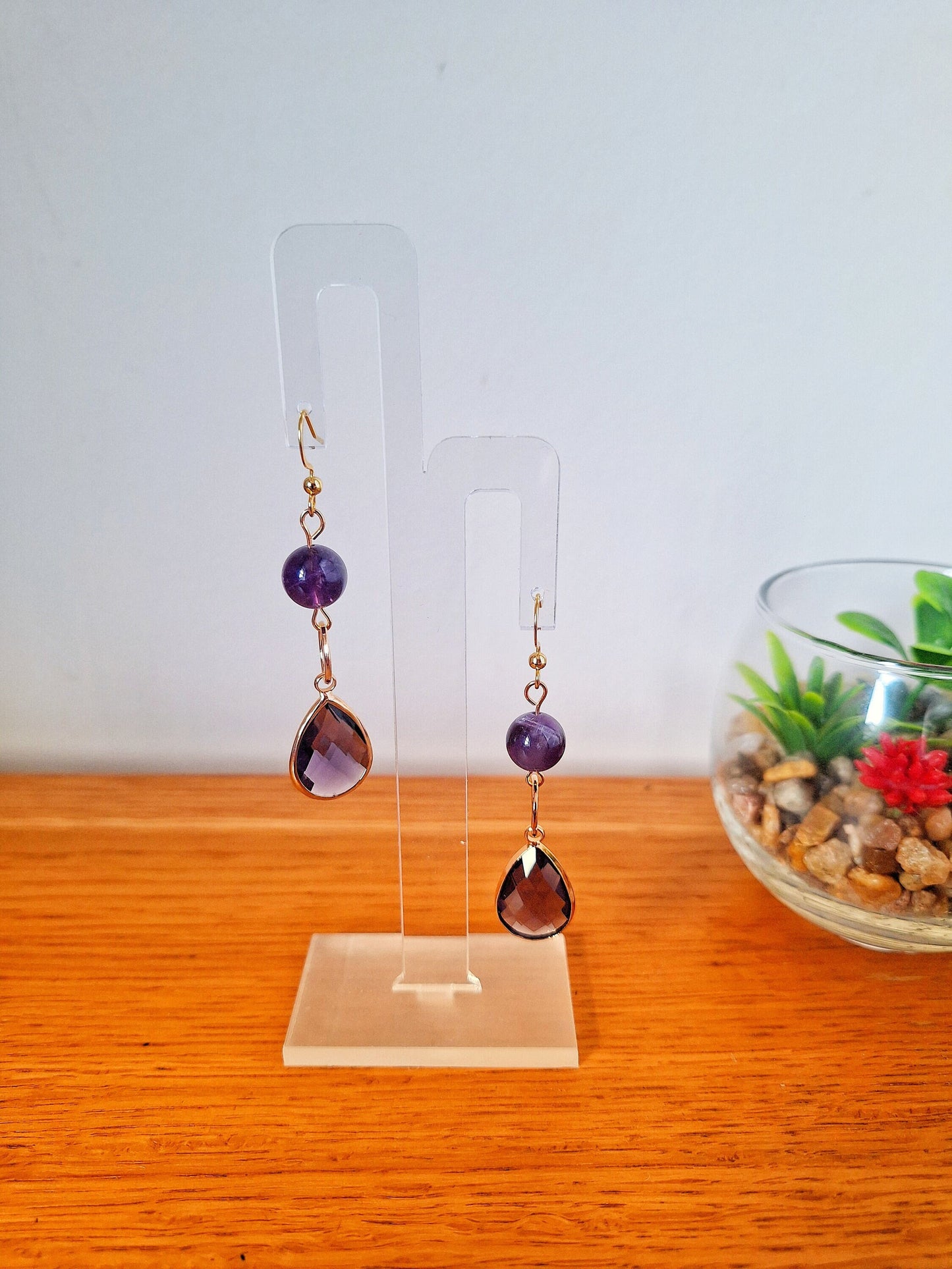 Lia Amethyst Drop Earrings