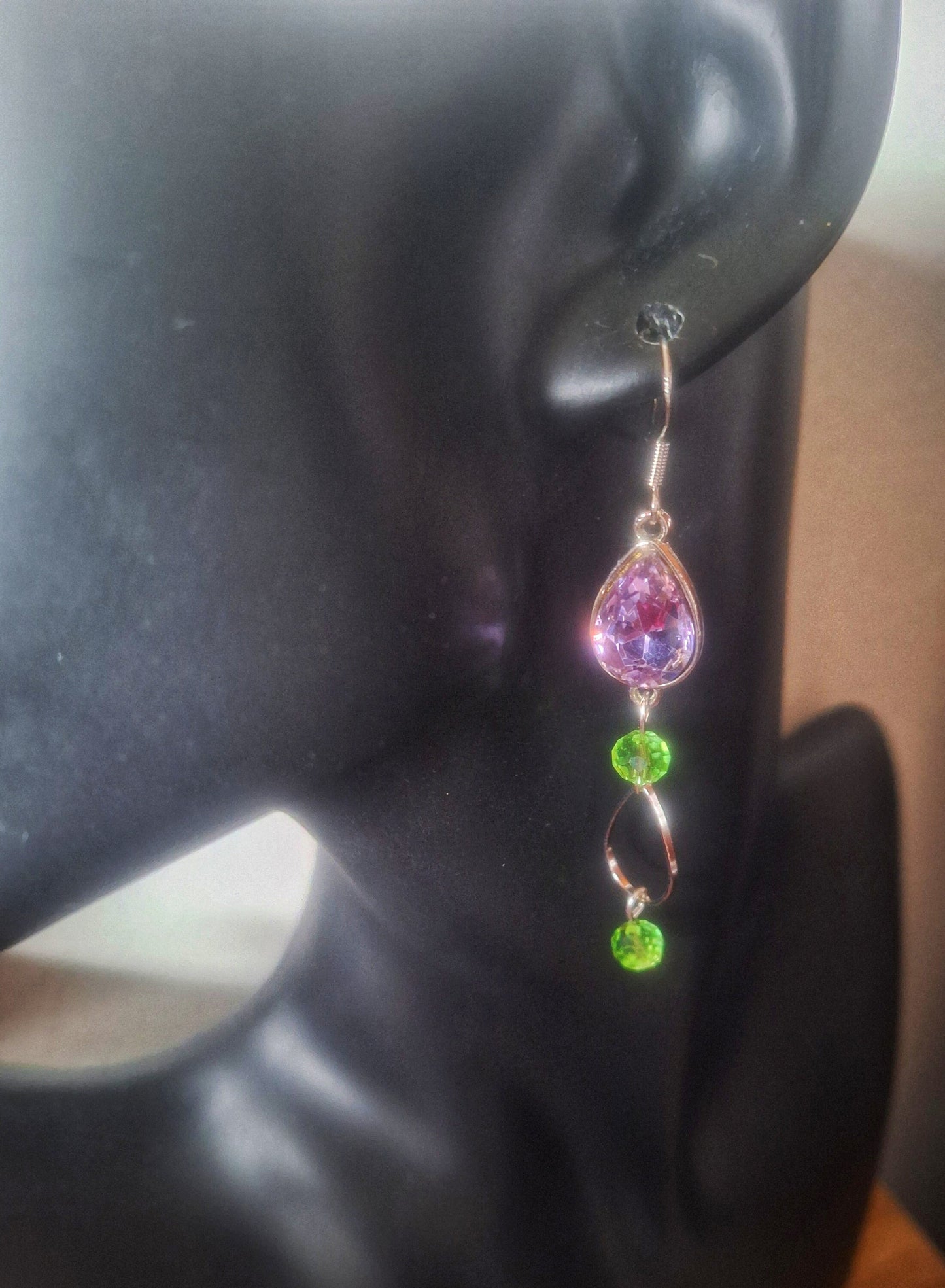 Penelope Purple and Green Sparkle Earrings