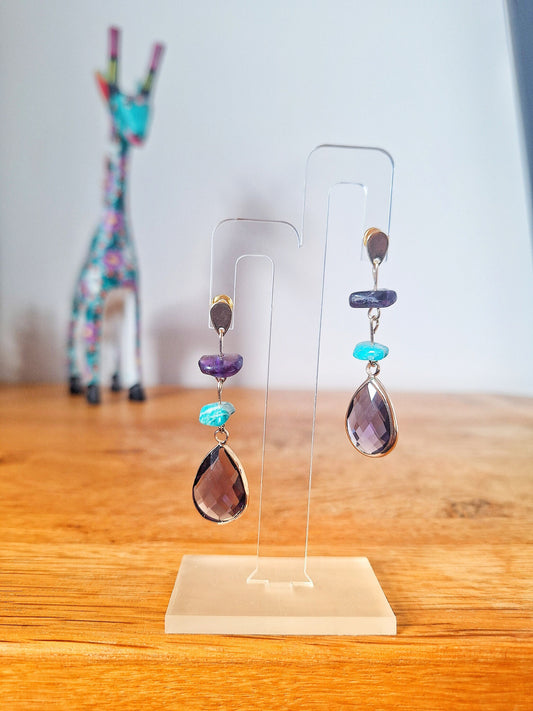 Juniper Amethyst Drop Earrings