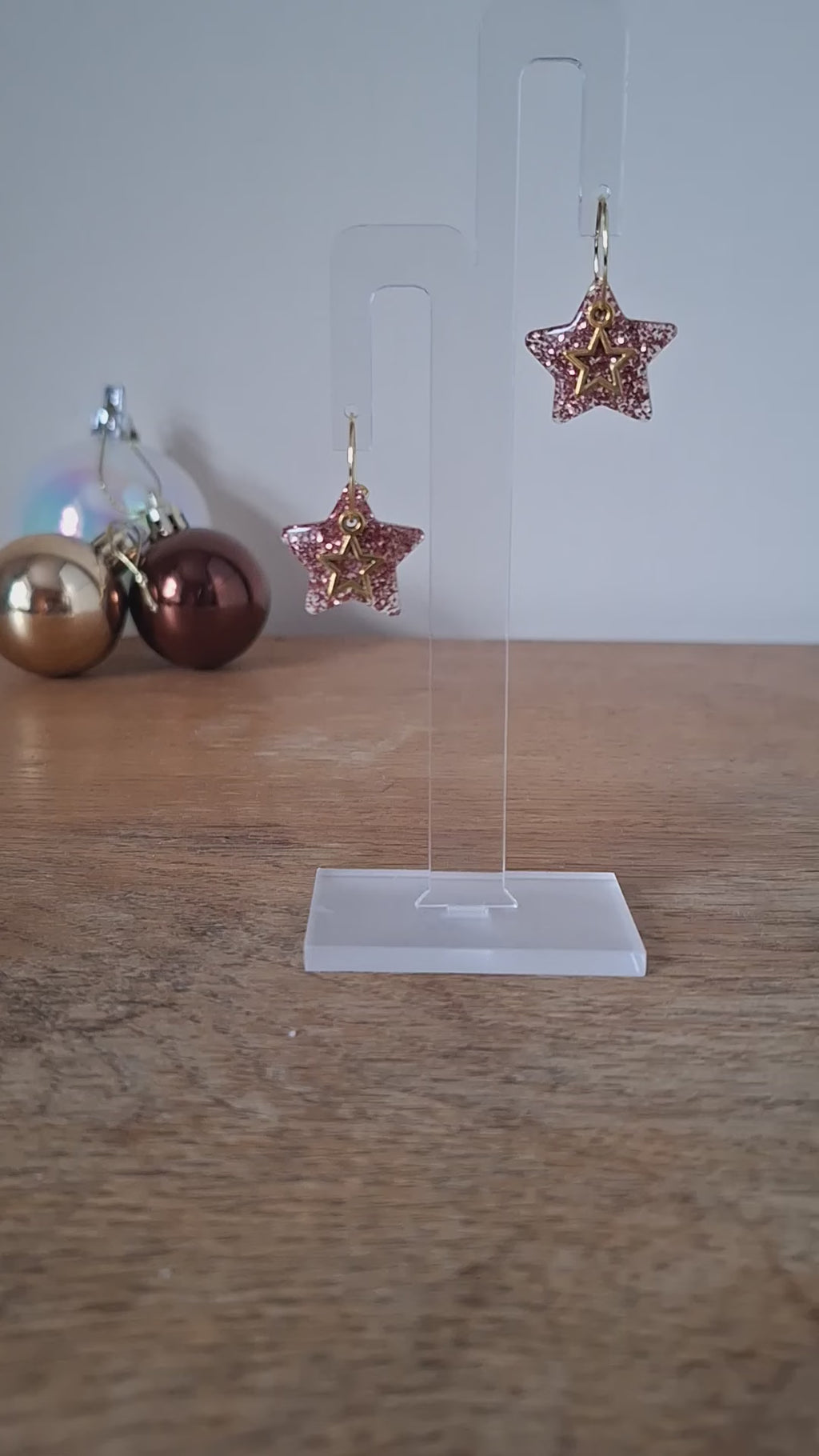 Miskel Rose Gold Star Hoops