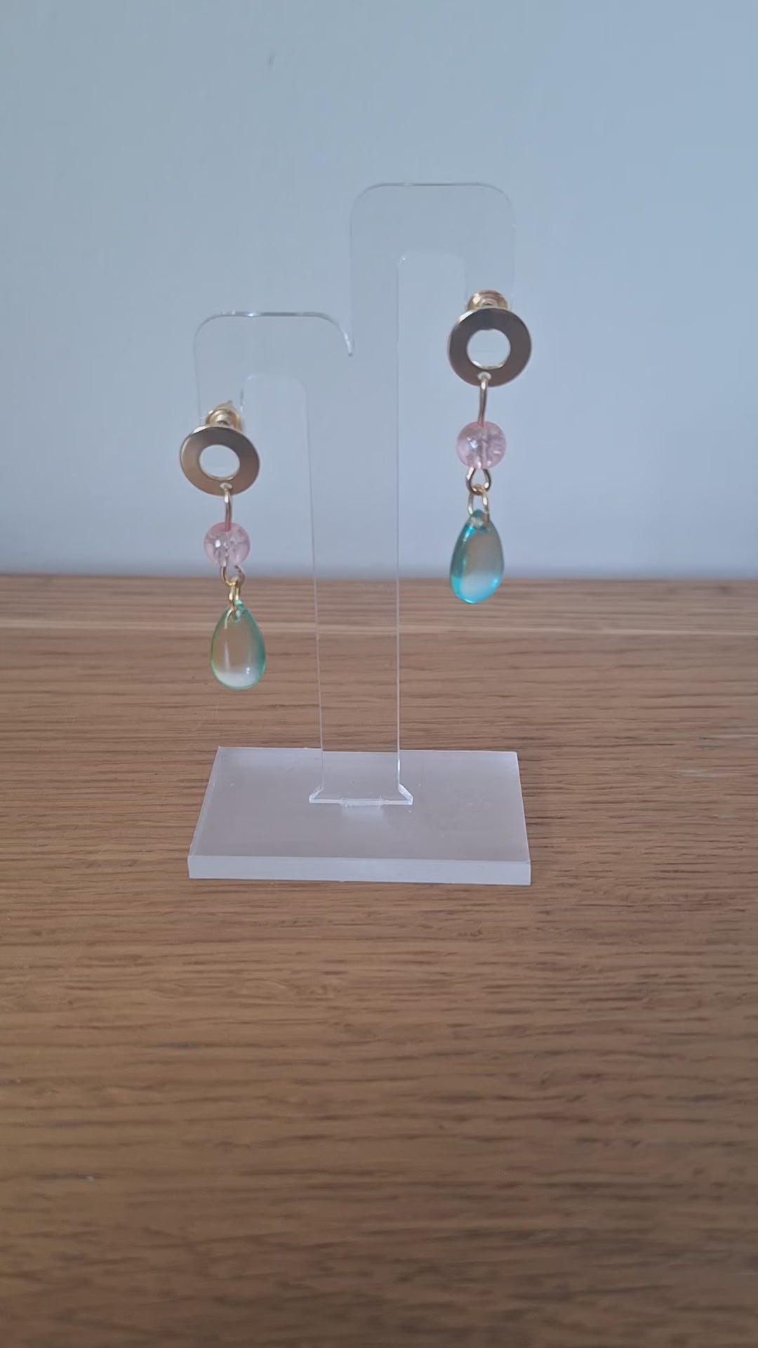 Imogen Pink and Green Earrings